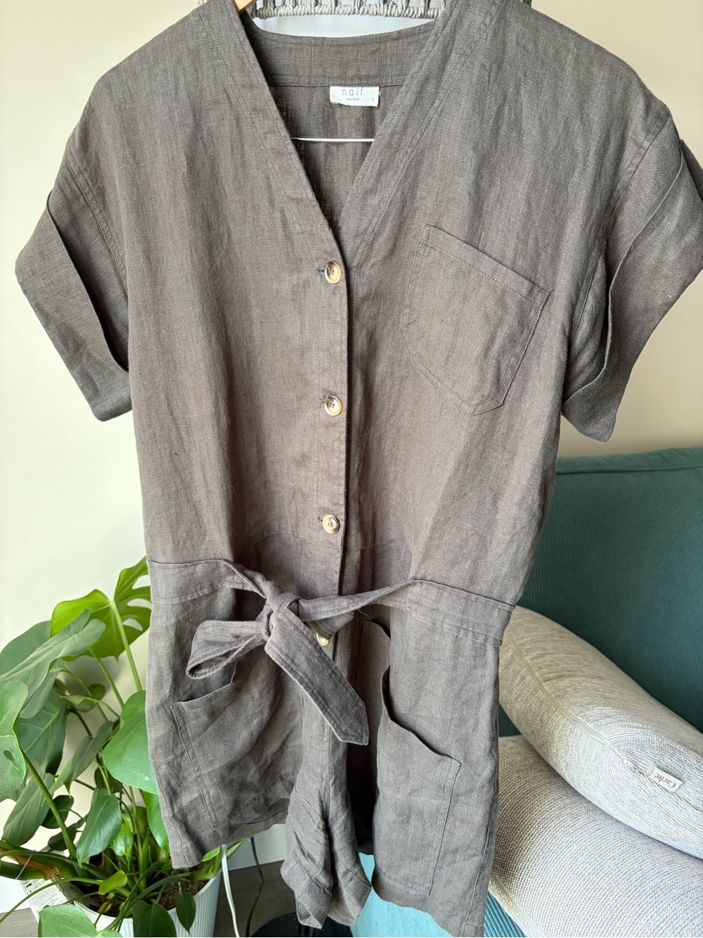 NAIF Linen Shortie Romper